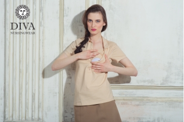 Топ для кормления Diva Nursingwear Polo, цвет Grano