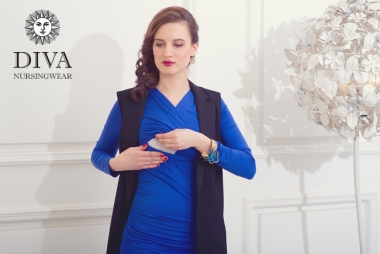 Платье для кормящих и беременных Diva Nursingwear Lucia, цвет Azzurro