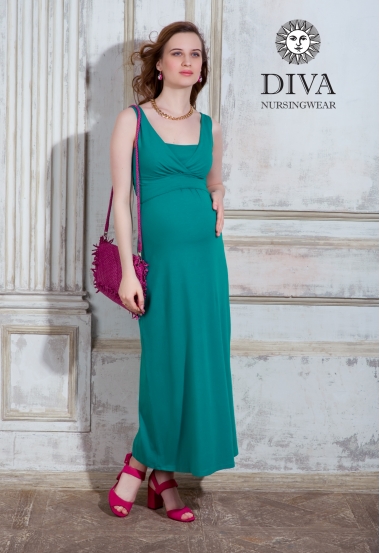 Сарафан для кормящих и беременных Diva Nursingwear Alba Maxi, Smeraldo