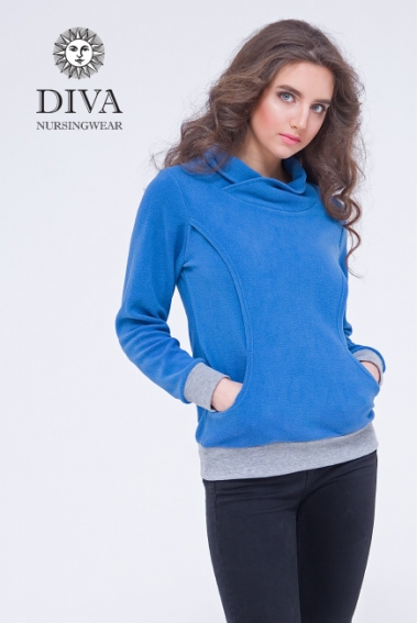 Толстовка для кормящих и беременных флисовая Diva Nursingwear, Notte