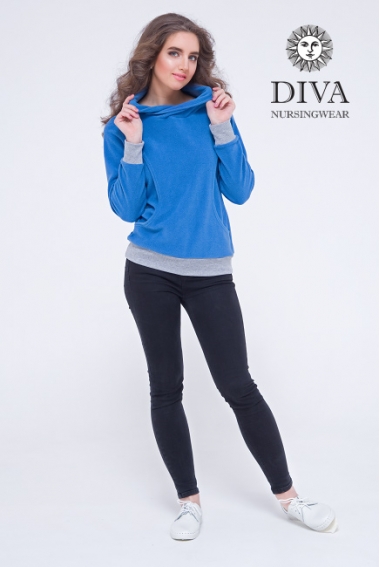 Толстовка для кормящих и беременных флисовая Diva Nursingwear, Notte