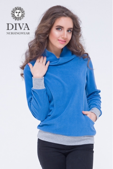 Толстовка для кормящих и беременных флисовая Diva Nursingwear, Notte