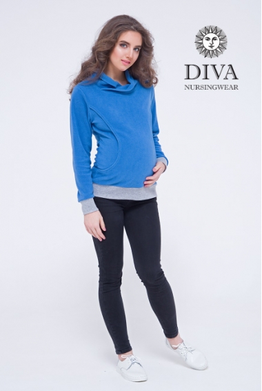 Толстовка для кормящих и беременных флисовая Diva Nursingwear, Notte