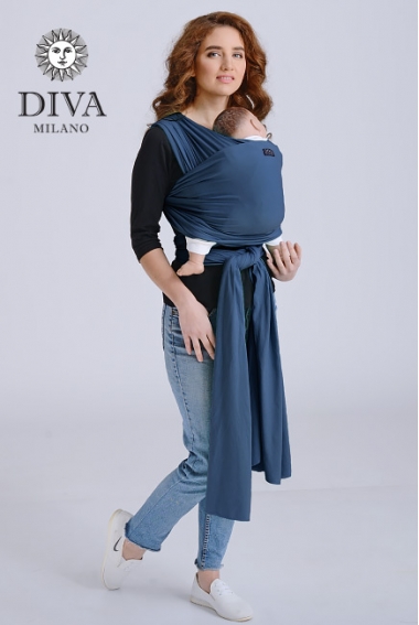 Трикотажный слинг для новорожденных Diva Stretchy, Indigo