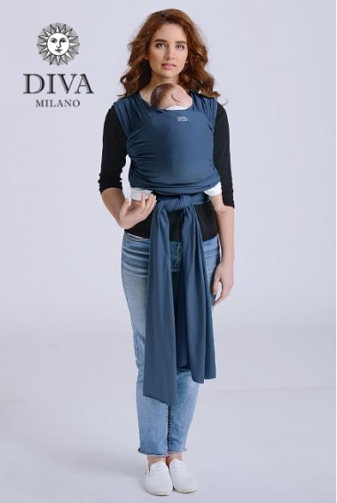 Трикотажный слинг для новорожденных Diva Stretchy, Indigo