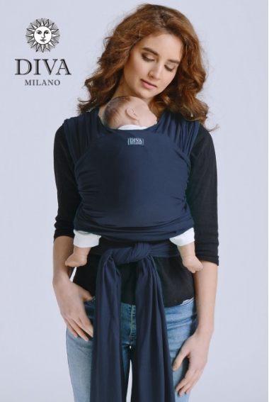 Трикотажный слинг для новорожденных Diva Stretchy, Navy