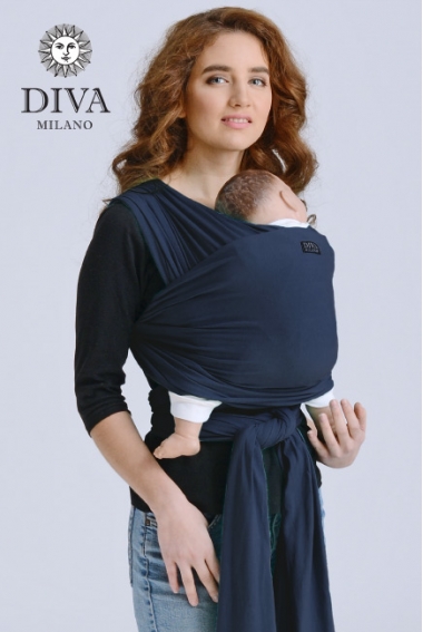 Трикотажный слинг для новорожденных Diva Stretchy, Navy