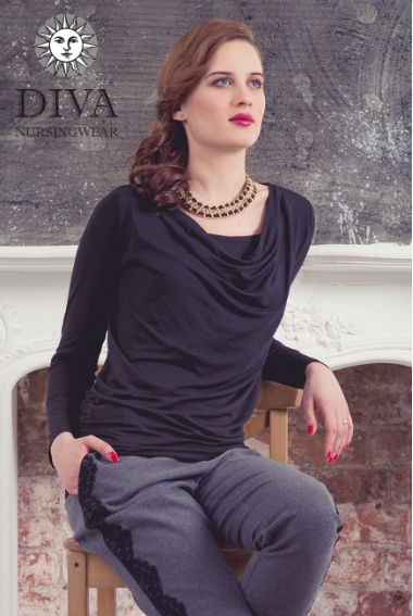 Топ для кормящих и беременных Diva Nursingwear Bella, цвет Nero