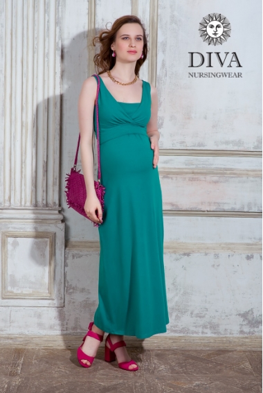 Сарафан для кормящих и беременных Diva Nursingwear Alba Maxi, Smeraldo