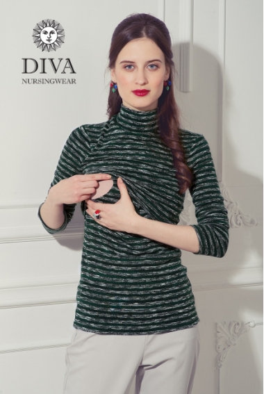 Топ для кормящих Diva Nursingwear  Felisa Strisce, цвет Pino