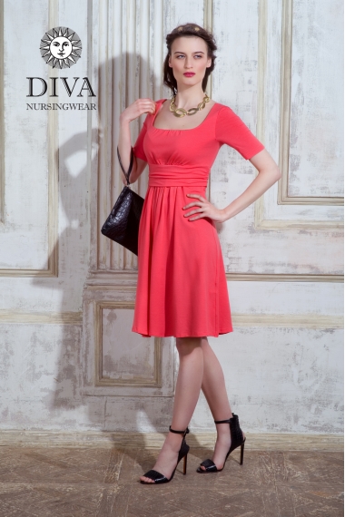 Платье для кормящих и беременных Diva Nursingwear Stella, Corallo