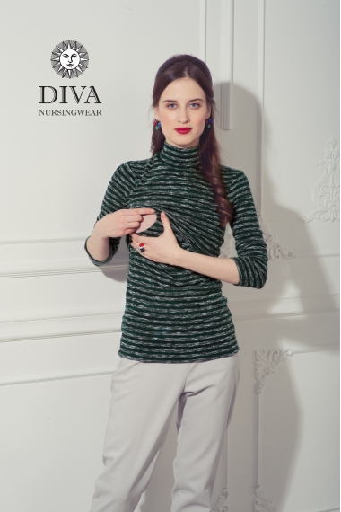 Топ для кормящих Diva Nursingwear  Felisa Strisce, цвет Pino